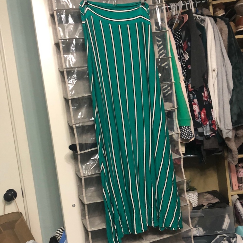 Striped maxi skirt
